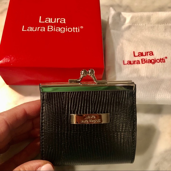 NWT! Laura Biagiatti Genuine Leather Coin Purse - Picture 5 of 9